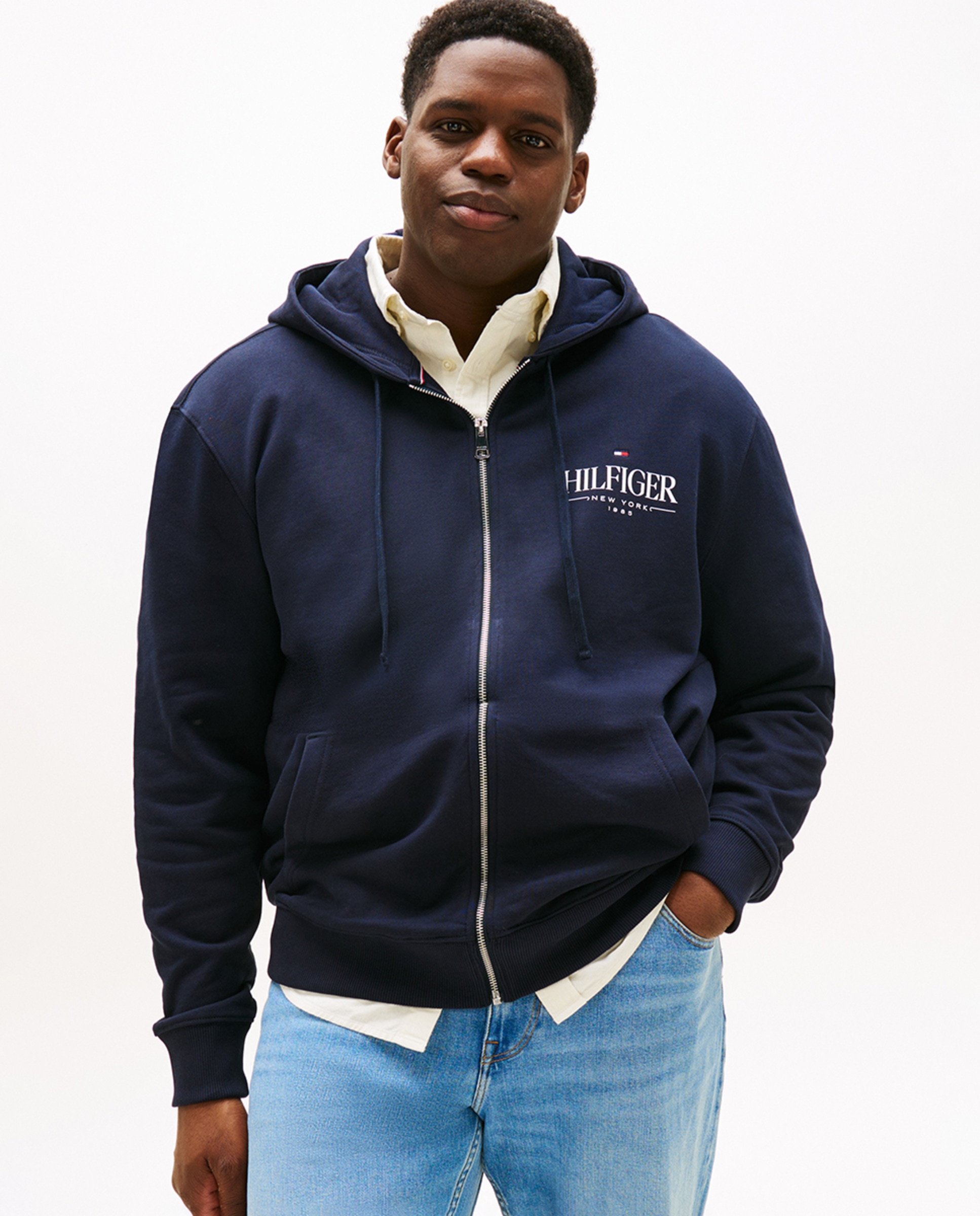 Sudadera Con Cierre Y Capucha Azul Marino Sudadera De Hombre Con