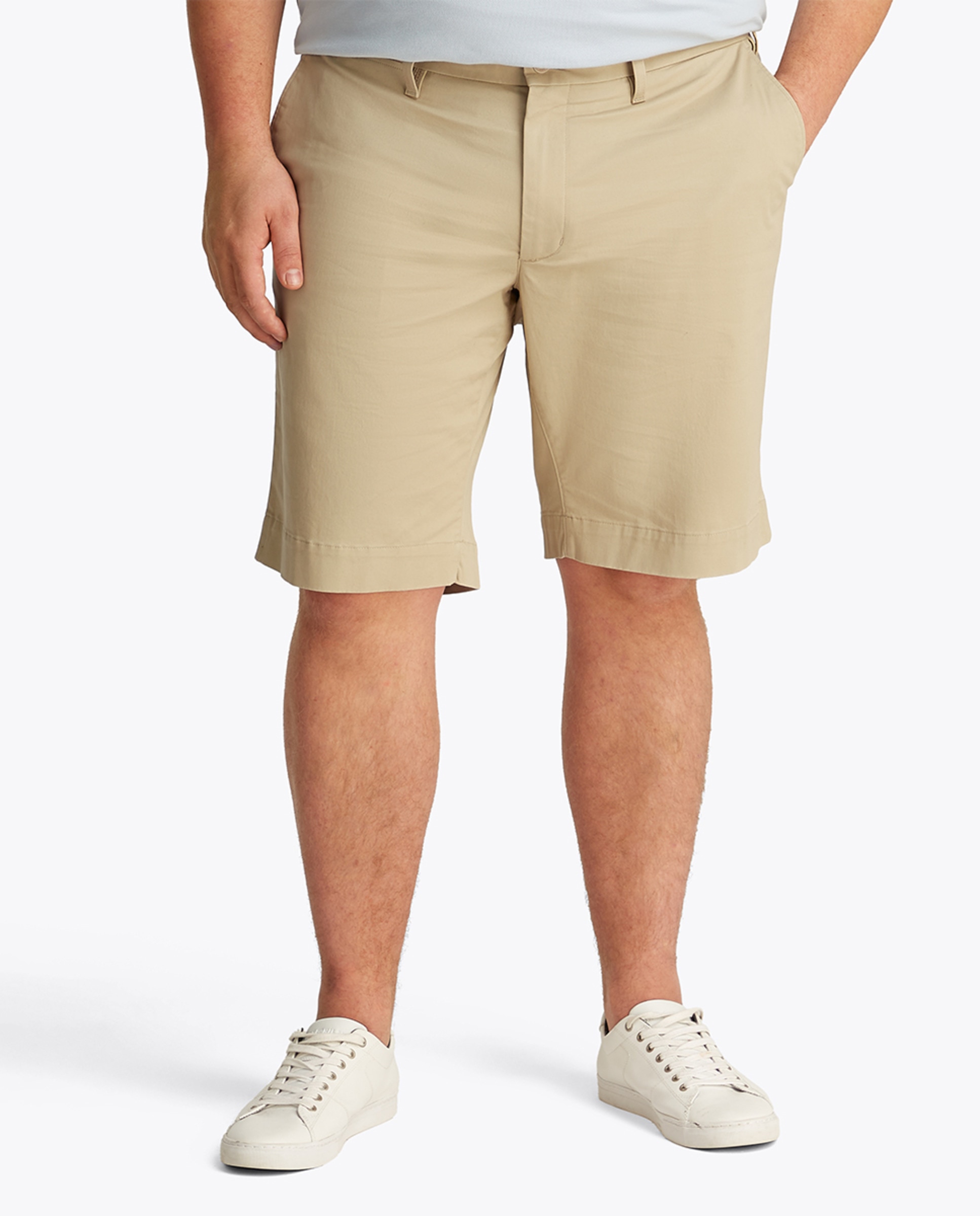 Bermudas Lisas Brooklin Fit Tamanhos Grandes Bege-2