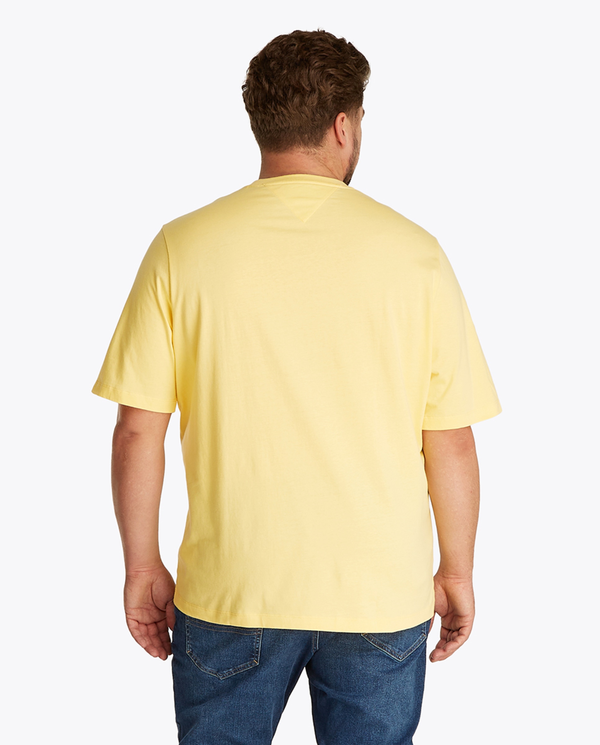 T-shirt com Bandeira Bordada Tamanhos Grandes Amarelo-2