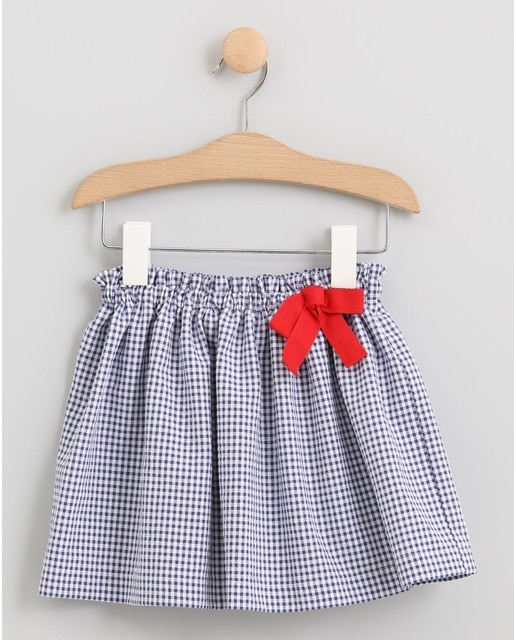 Imagen 0 de Falda vichy  con lazo