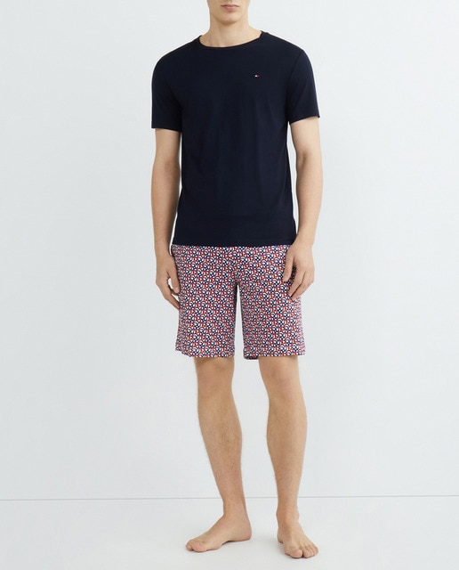 Imagen 0 de Pijama de hombre corto Tommy Hilfiger con pantalón punto estampado y camiseta