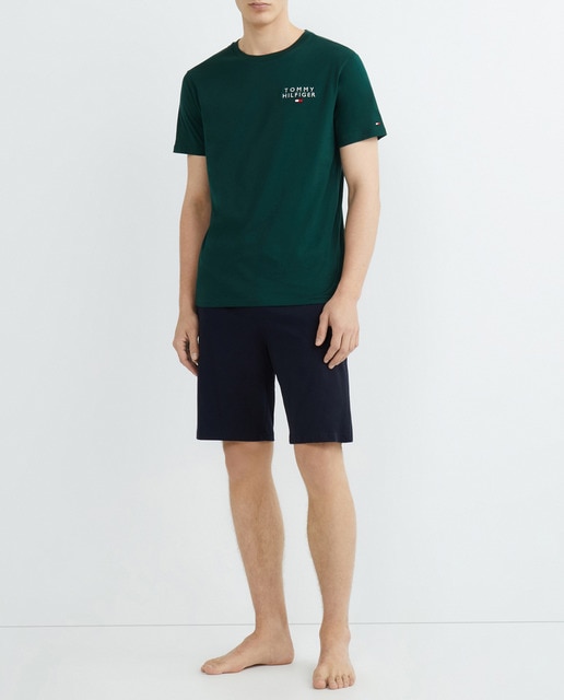Imagen 0 de Pijama de hombre corto Tommy Hilfiger con pantalón punto estampado y camiseta