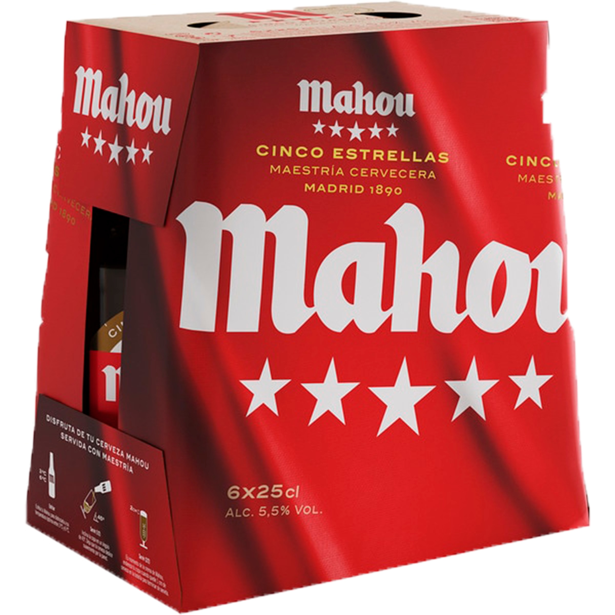 Cerveja 5 Estrelas Pack 6 unidades garrafa 25 cl