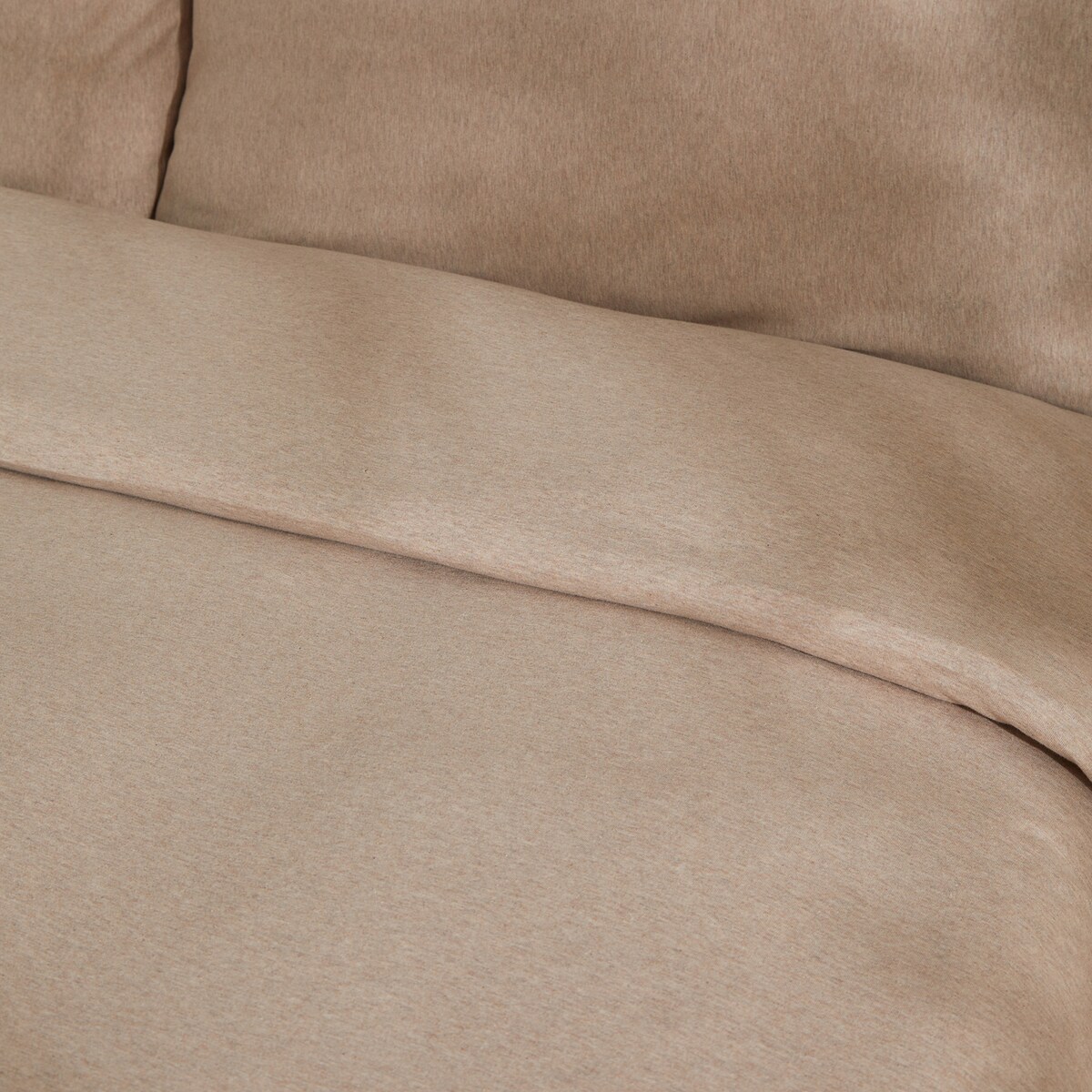 Conjunto de Capa de Edredão de Algodão Jersey New Bege-3