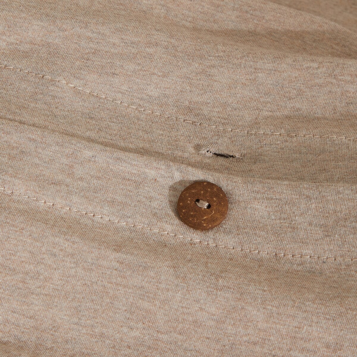 Conjunto de Capa de Edredão de Algodão Jersey New Bege-5