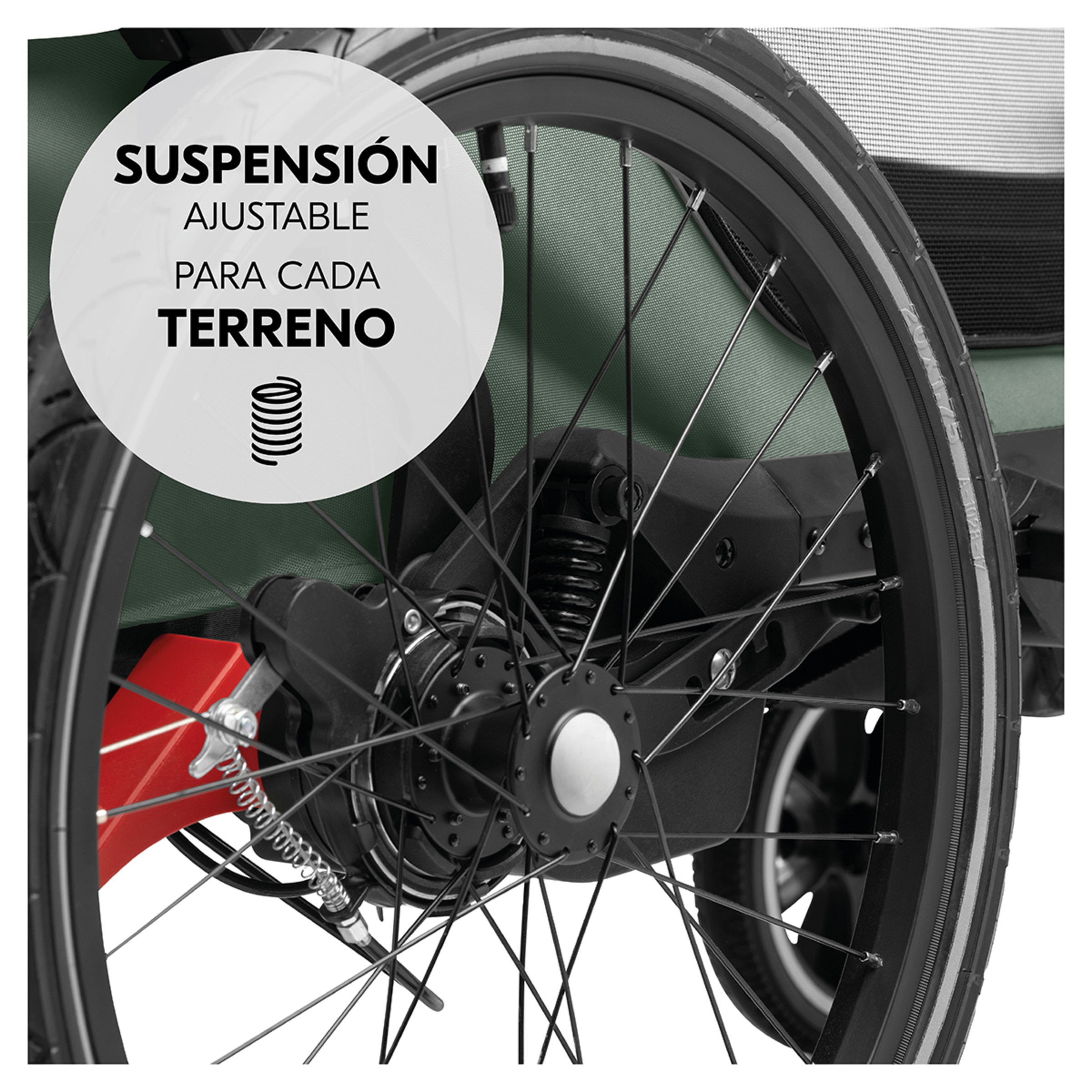 Cadeira de passeio Multifuncional Bike N Walk Duo Verde-escuro-6