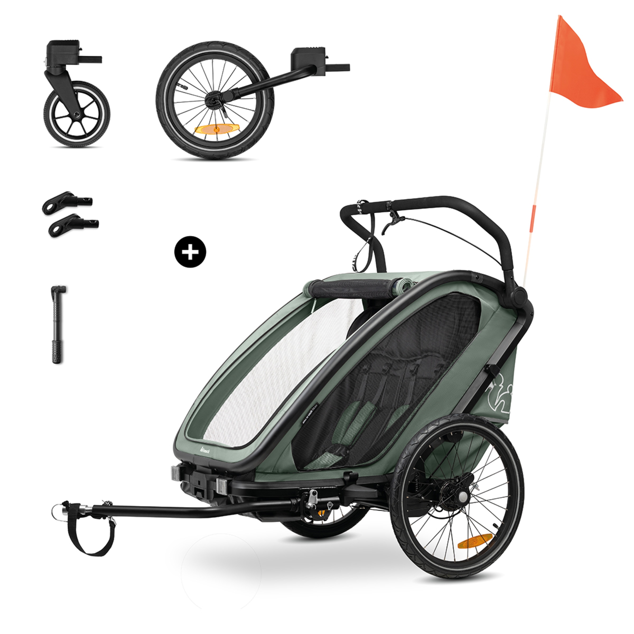 Cadeira de passeio Multifuncional Bike N Walk Duo Verde-escuro-1