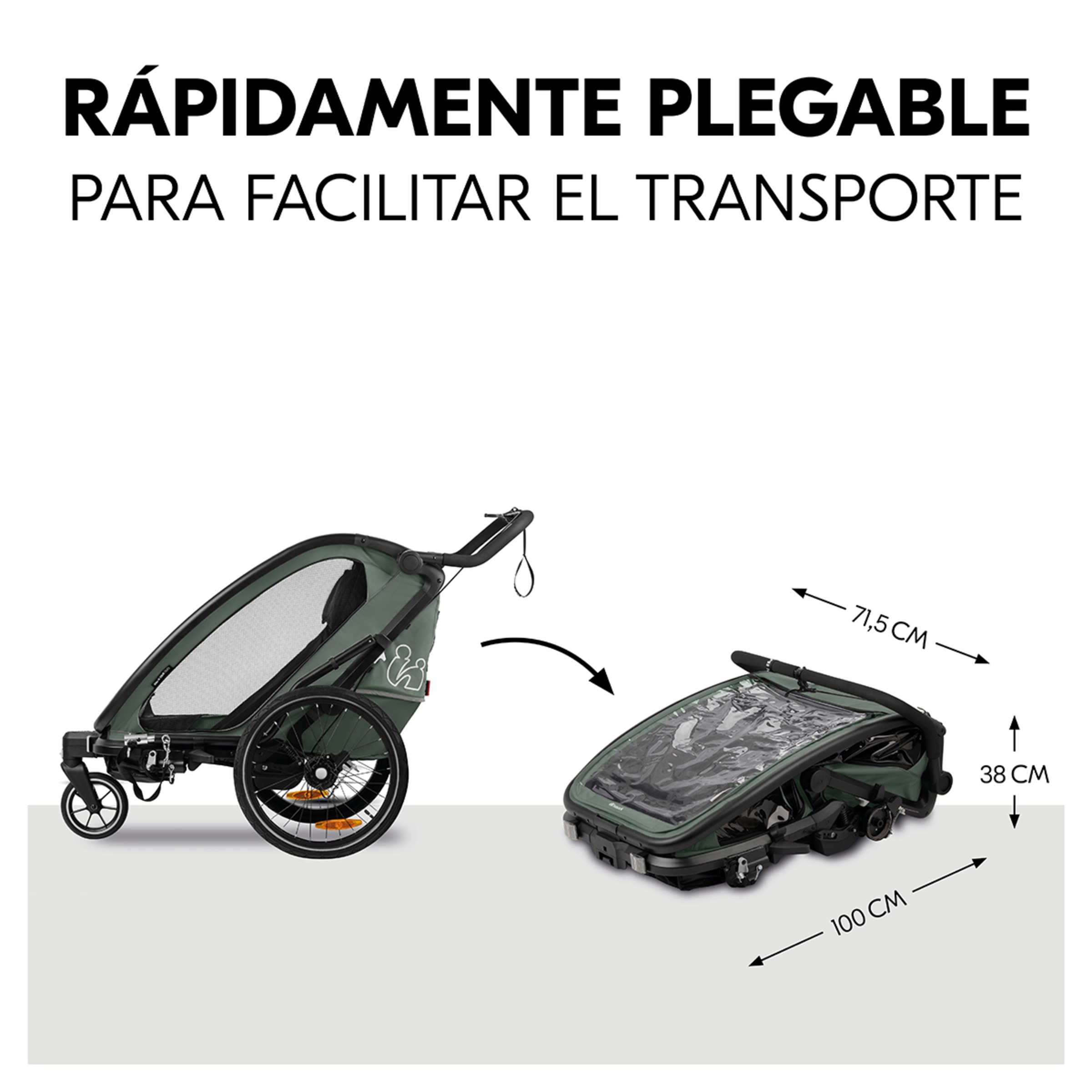 Cadeira de passeio Multifuncional Bike N Walk Duo Verde-escuro-9
