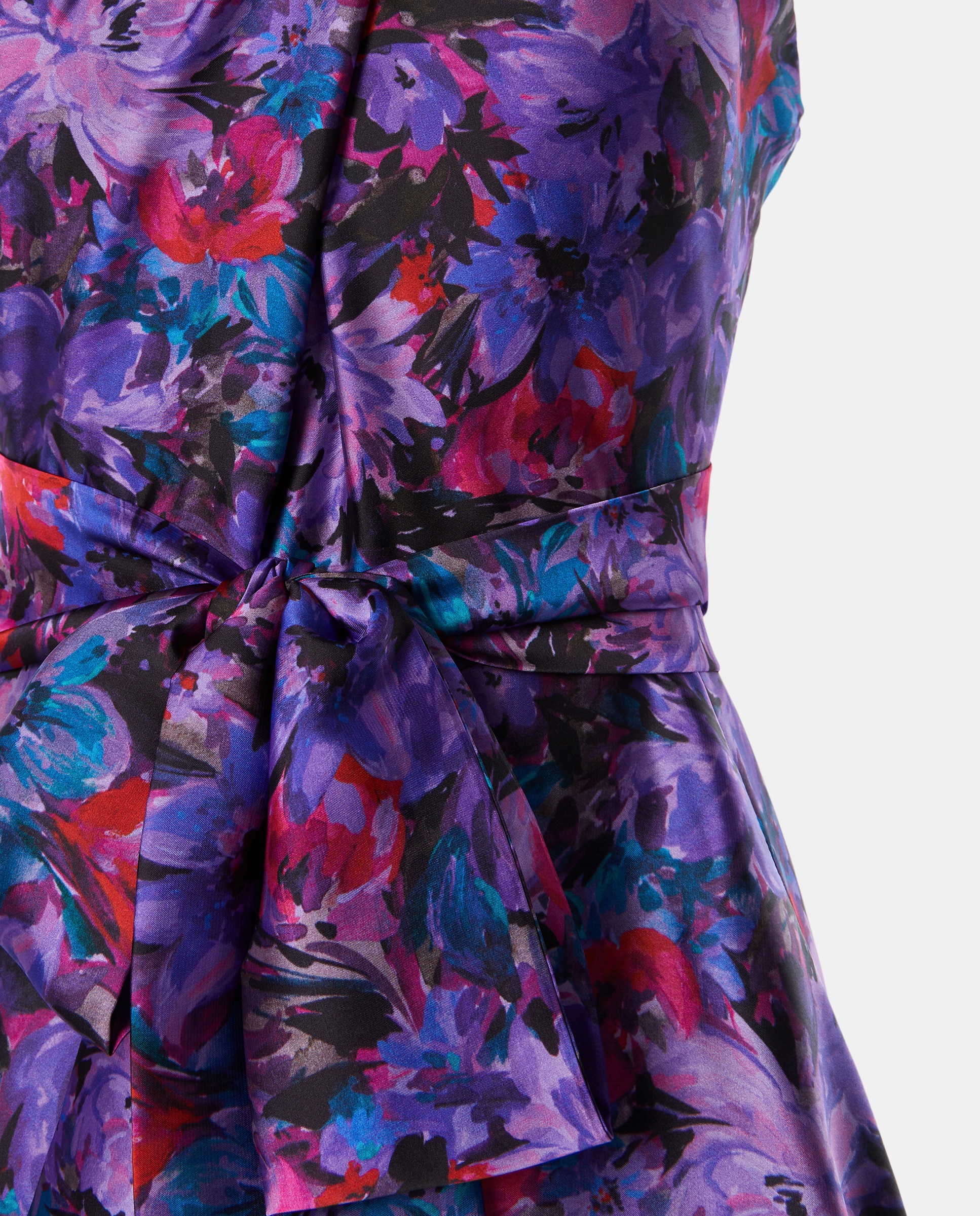 Vestido Comprido Fluido com Gola Halter Roxo-6