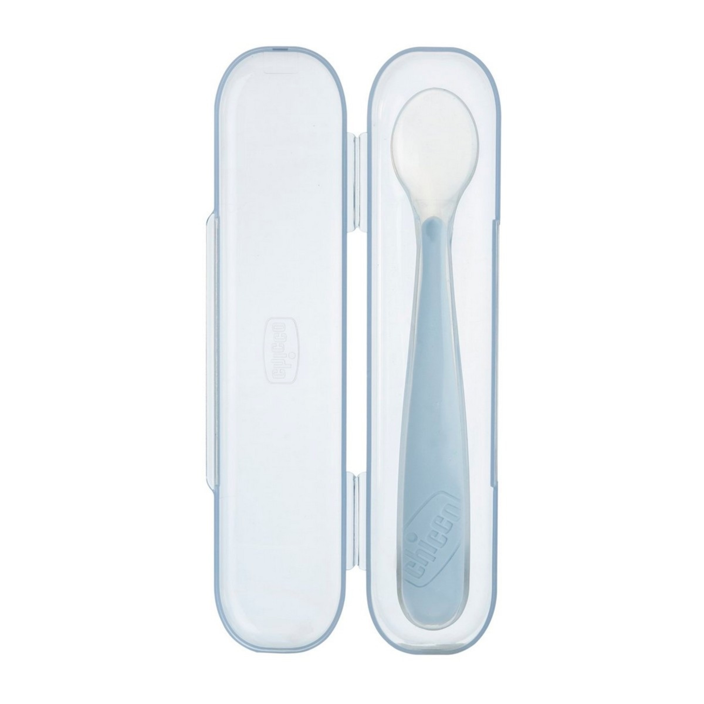 Colher de silicone macia com estojo 6m+ 1