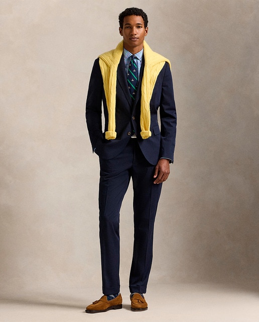 Imagen 0 de Pantalón de vestir de hombre de sarga elástica Slim fit