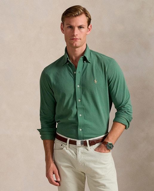 Imagen 0 de Camisa de hombre de piqué ultraligera