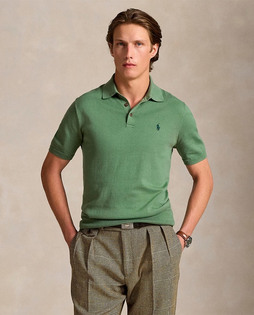 Imagen 0 de Jersey de hombre de algodón con cuello de polo