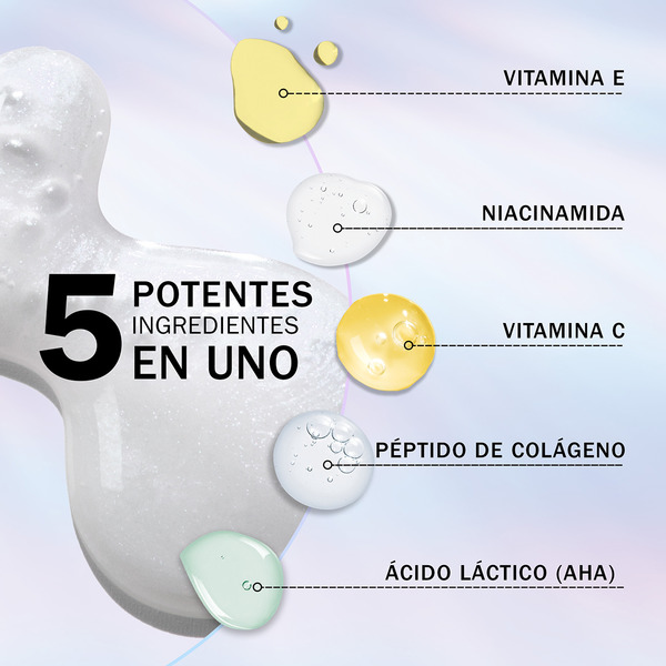 Super face serum 5 benefits in 1 improves skin texture, more uniform tone doser 14 ml firmer skin, visibly softer lines and lasting hydration