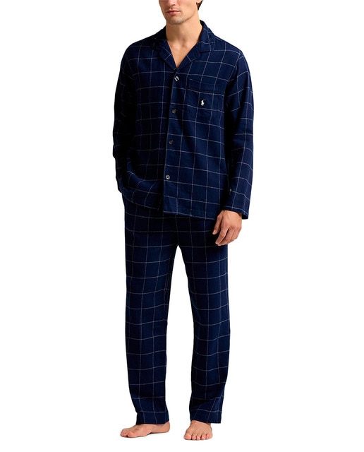 Imagem 0 de Pijama Comprido de Flanela aos Quadrados