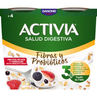 Iogurte de Fibras com Frutos Silvestres Pack 4 unidades embalagem 115 g - Activia
