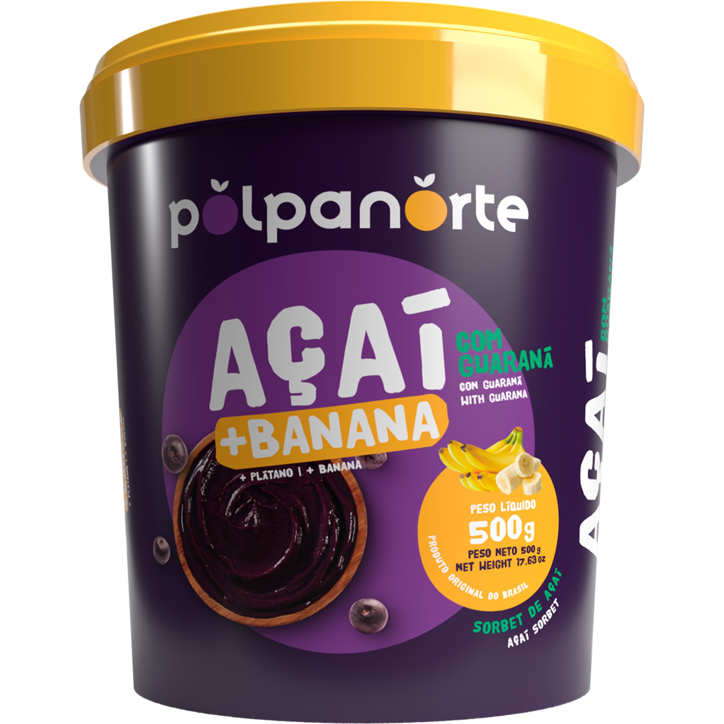 Açaí com Banana e Guaraná embalagem 500 g