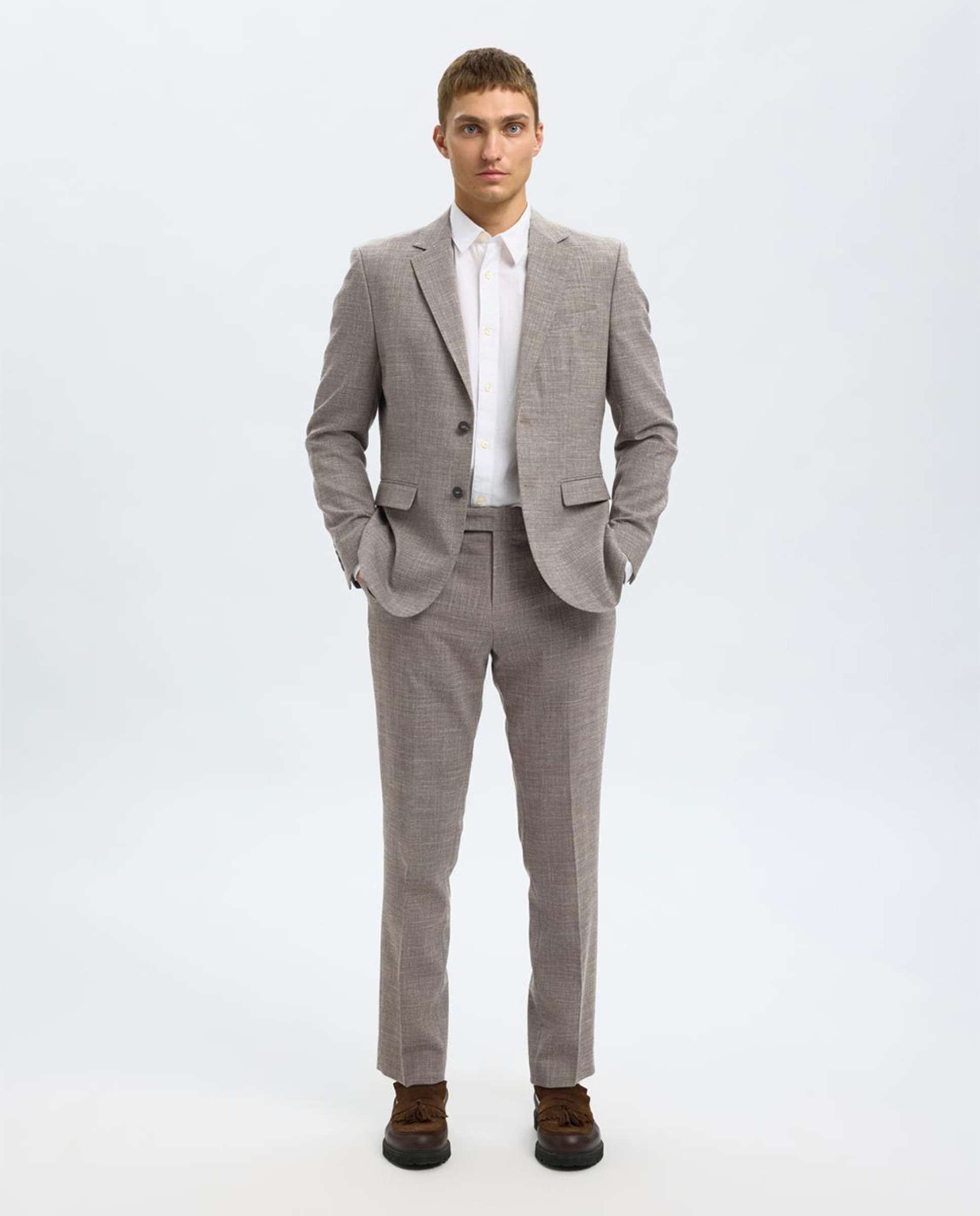 Traje Slim Pantalon Lino Slim Fit Pantalón De Traje De Hombre Slim