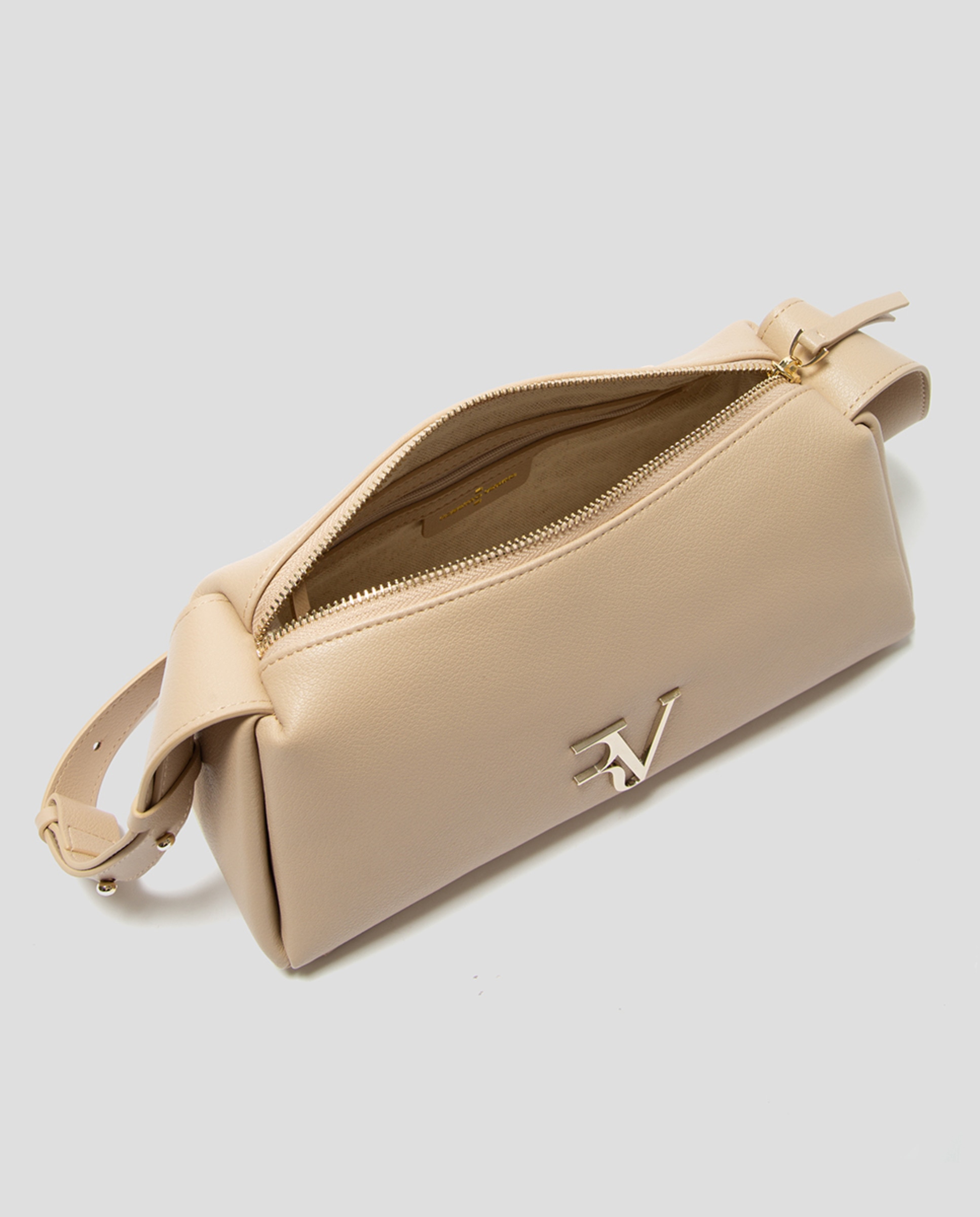 Mala Margot Shoulder em Pele Camel-3