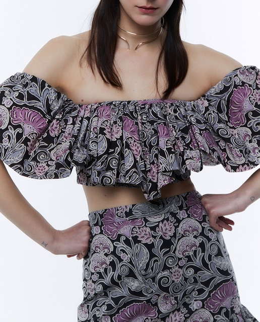 Imagen 0 de Top crop estampado