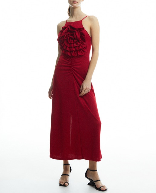 Imagen 0 de Vestido jacquard flor