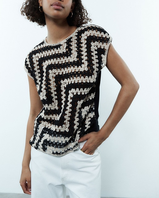 Imagen 0 de Camiseta crochet de mujer