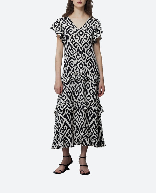 Imagen 0 de Vestido estampado paneles