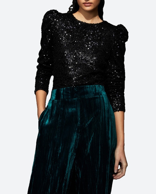 Imagen 0 de Camiseta hombreras lentejuelas