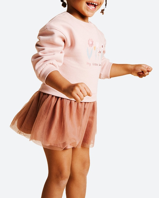 Imagen 0 de Vestido mixto falda