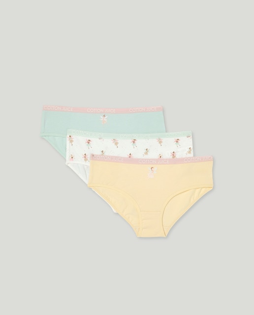 Imagen 0 de Pack de tres bragas estampadas de niña