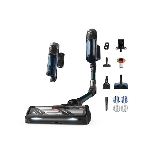 Imagem 0 de Aspirador Vertical Rowenta X-Force Flex 13.60 Animal Aqua RH9AD1WO com Autonomia 60 min, 150 AW - Preto e Azul