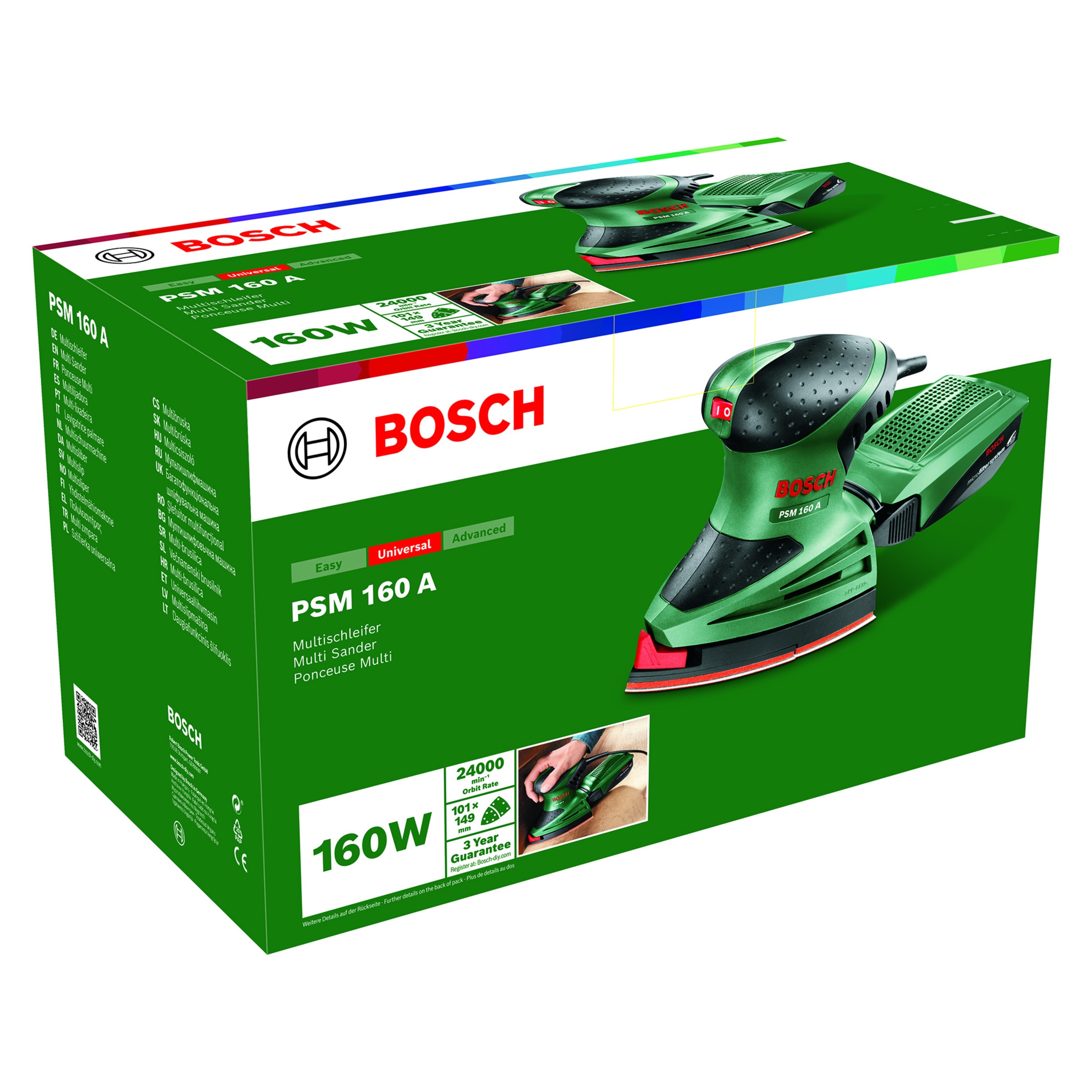 Lijadora Mouse Eléctrica con cable a red 160 W PSM 160 SET Verde-2