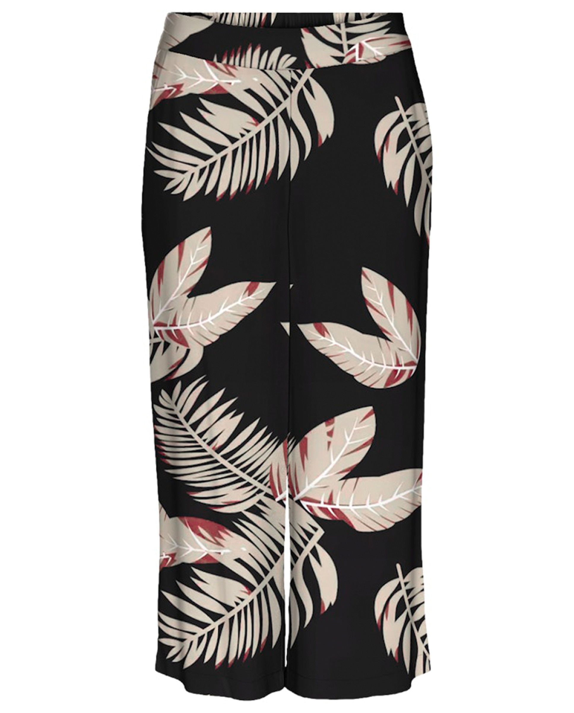 Calças tipo shortie de mulher com cintura elástica Bege-6
