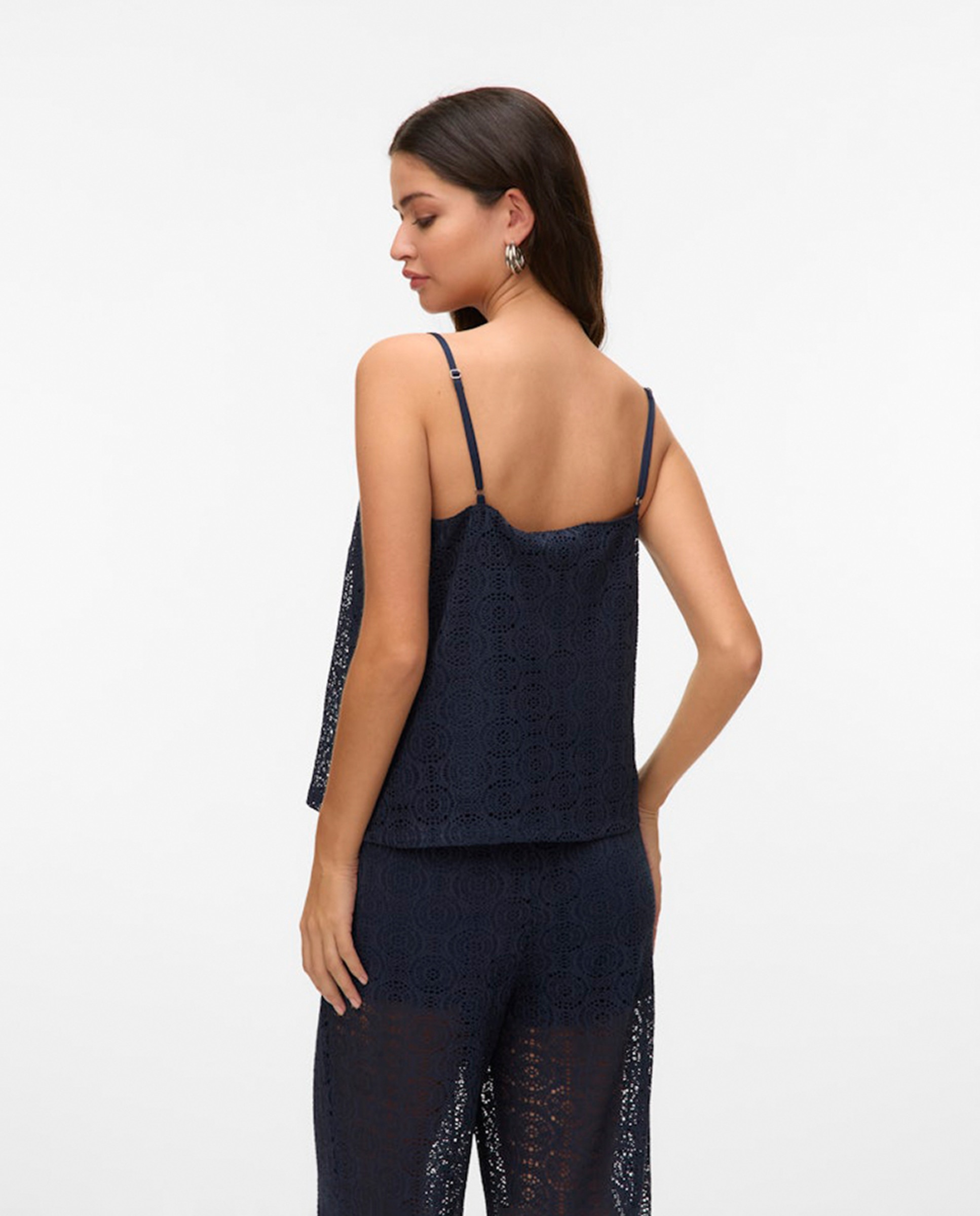 Top de Alças de Crochet Azul-marinho-3