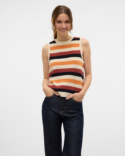 Blusa Corte InglÃ©s Vero Moda Mujer Top Punto De Rayas De Mujer