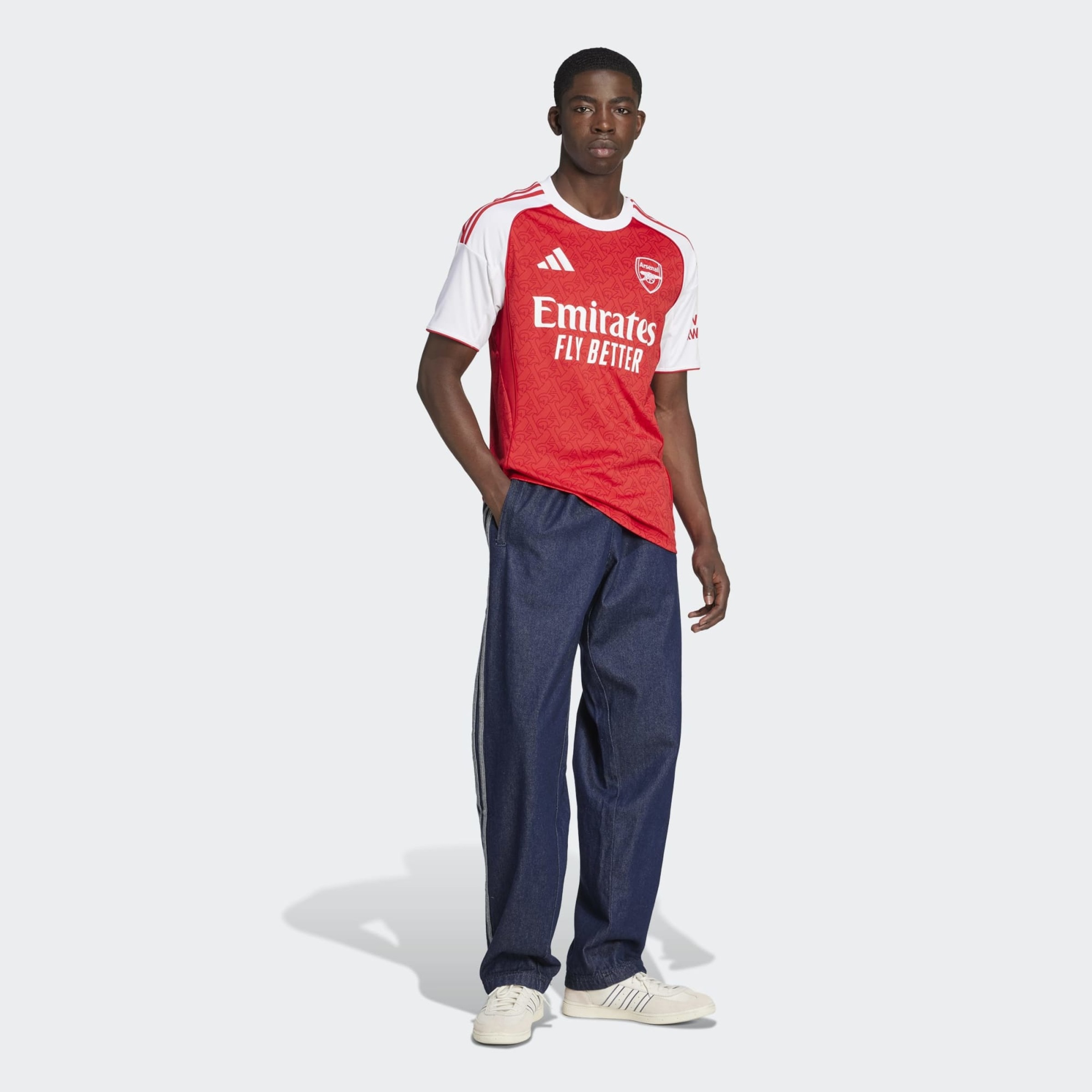 T-shirt de Homem 1.º Equipamento Arsenal FC 2025-2026 Vermelho-3