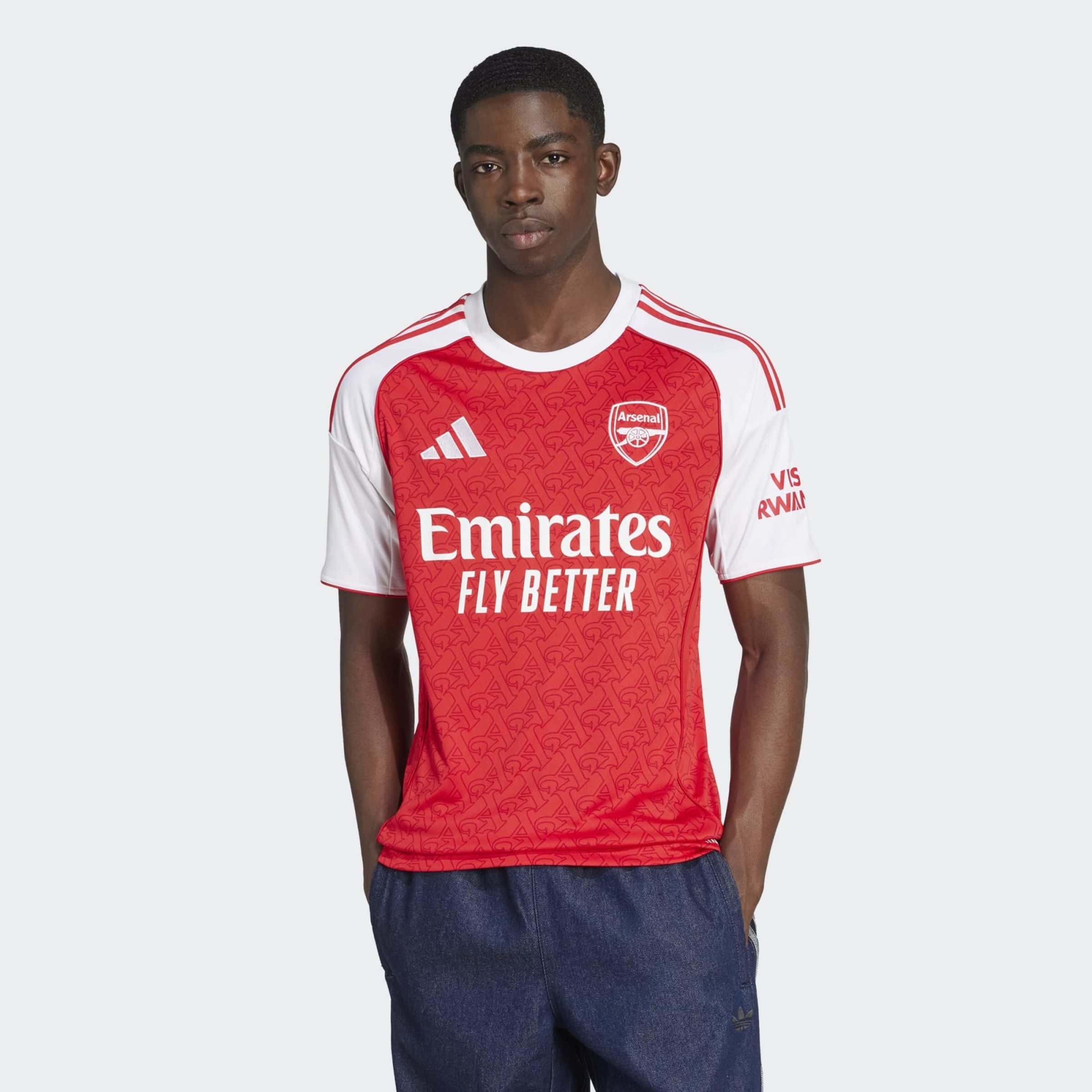 T-shirt de Homem 1.º Equipamento Arsenal FC 2025-2026 Vermelho-1
