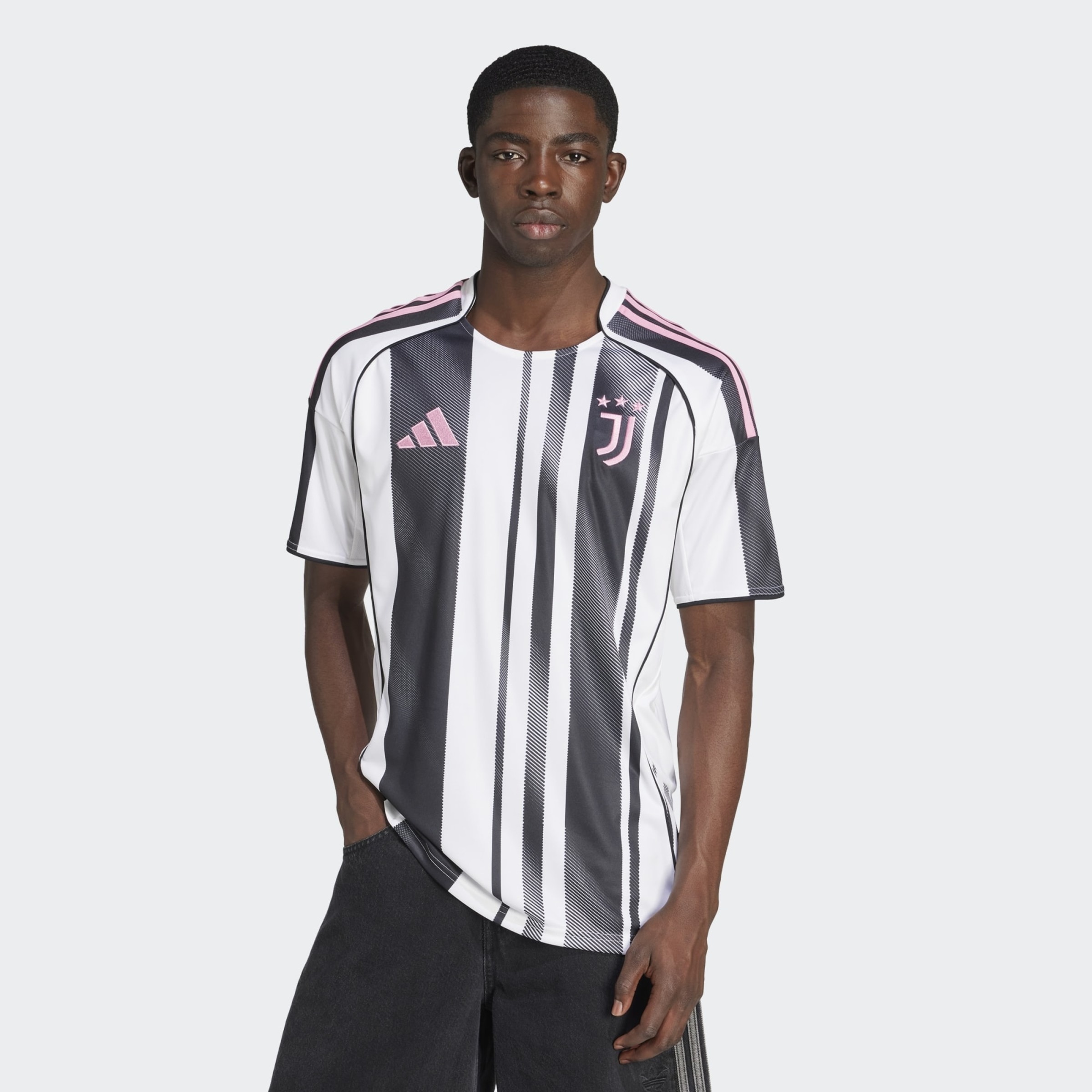 T-shirt de Homem 1.º Equipamento Juventus FC 2025-2026 Branco / Preto-1