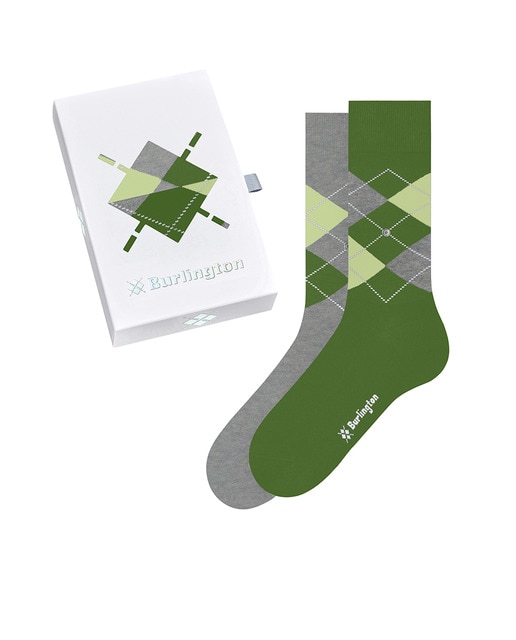 Imagem 0 de Caixa de Oferta de 2 Pares de Meias com Losangos