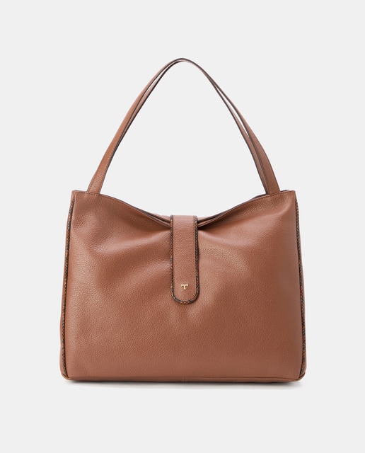 Imagen 0 de Shopper de piel con solapa