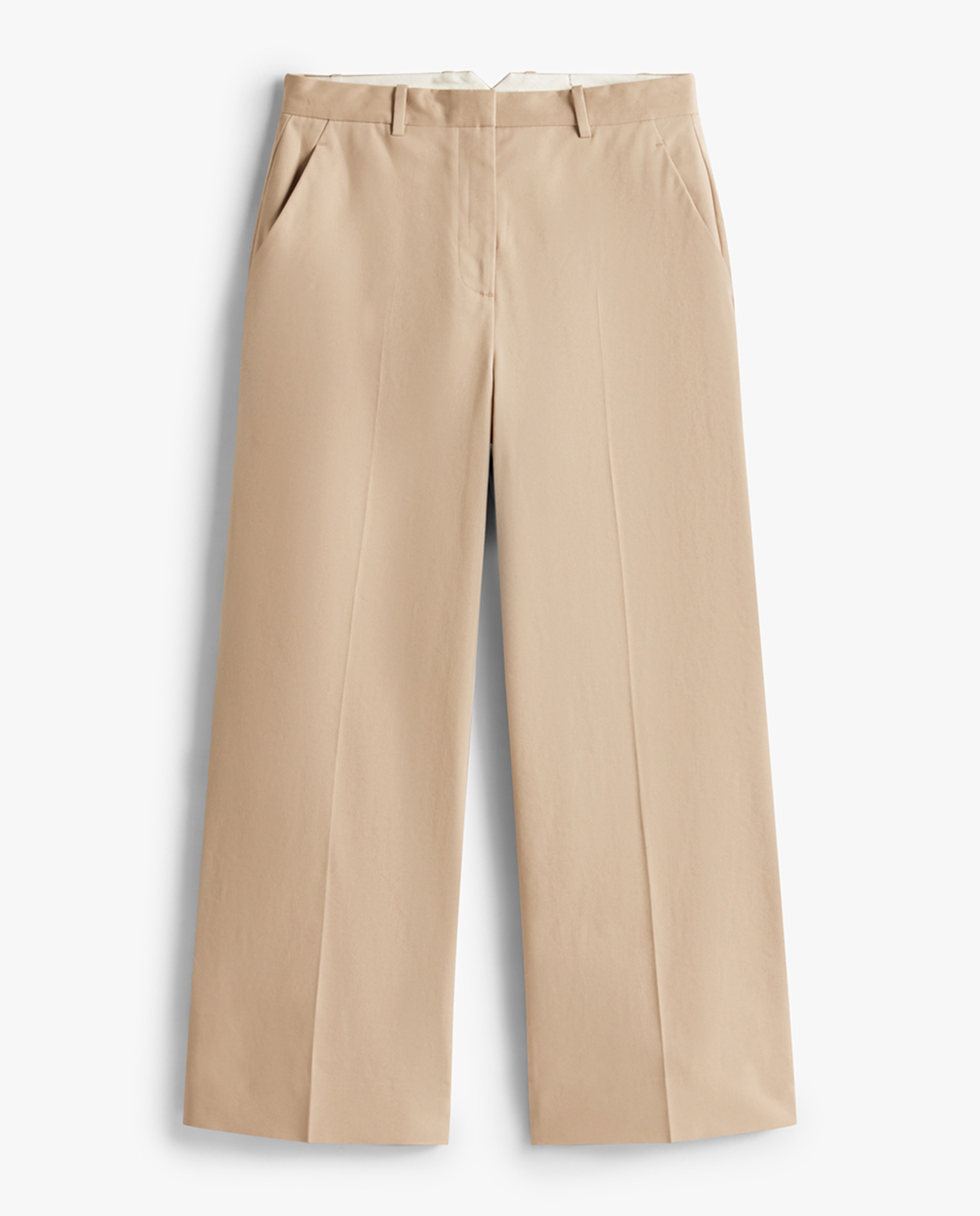 Calças Chino Slim Straight Bege-6