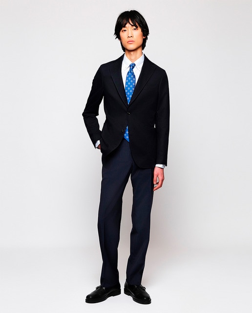Imagen 0 de Pantalón hombre vestir regular fit lana liso azul marino