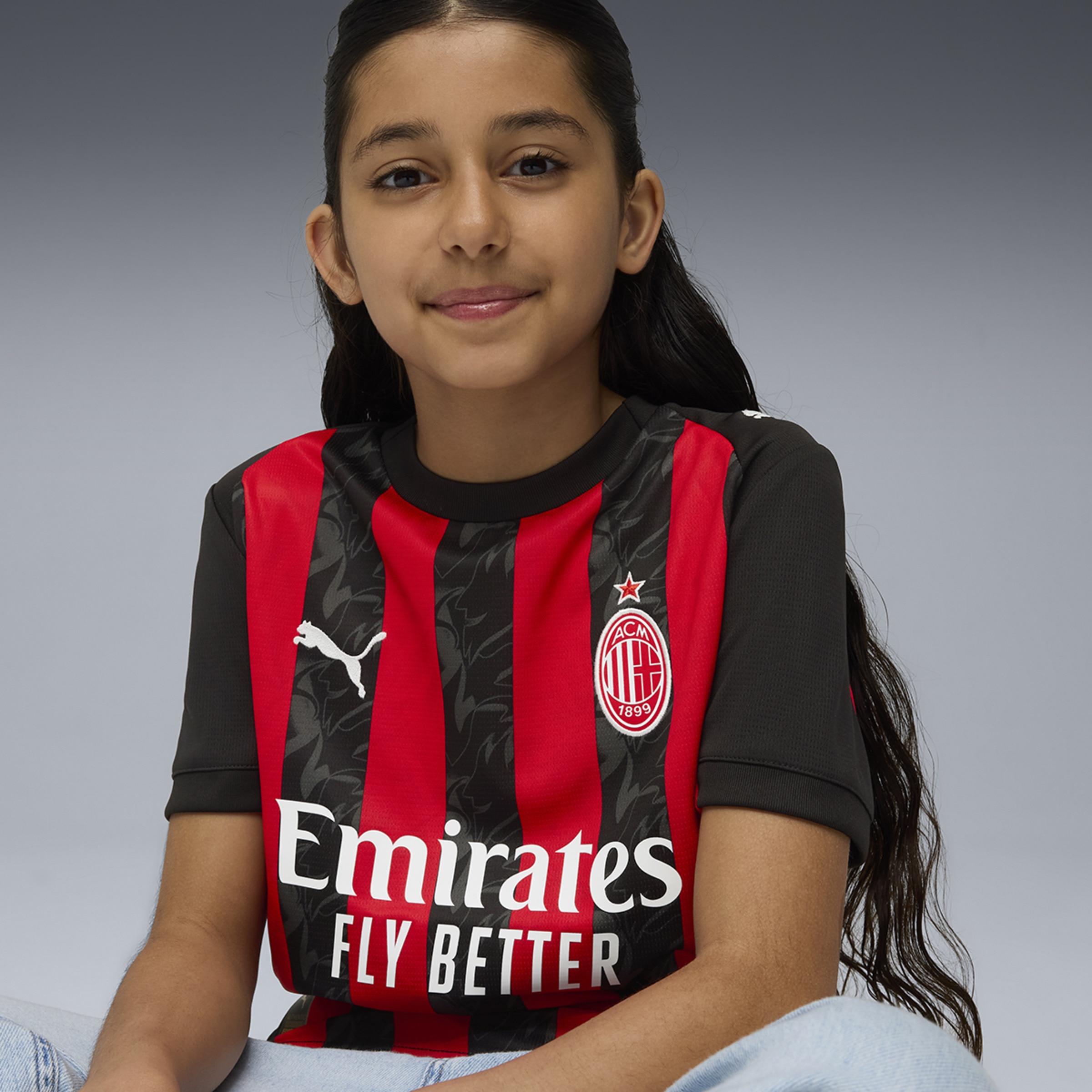 T-shirt de Futebol de Homem ACM Home Jersey Réplica Jr Vermelho-3