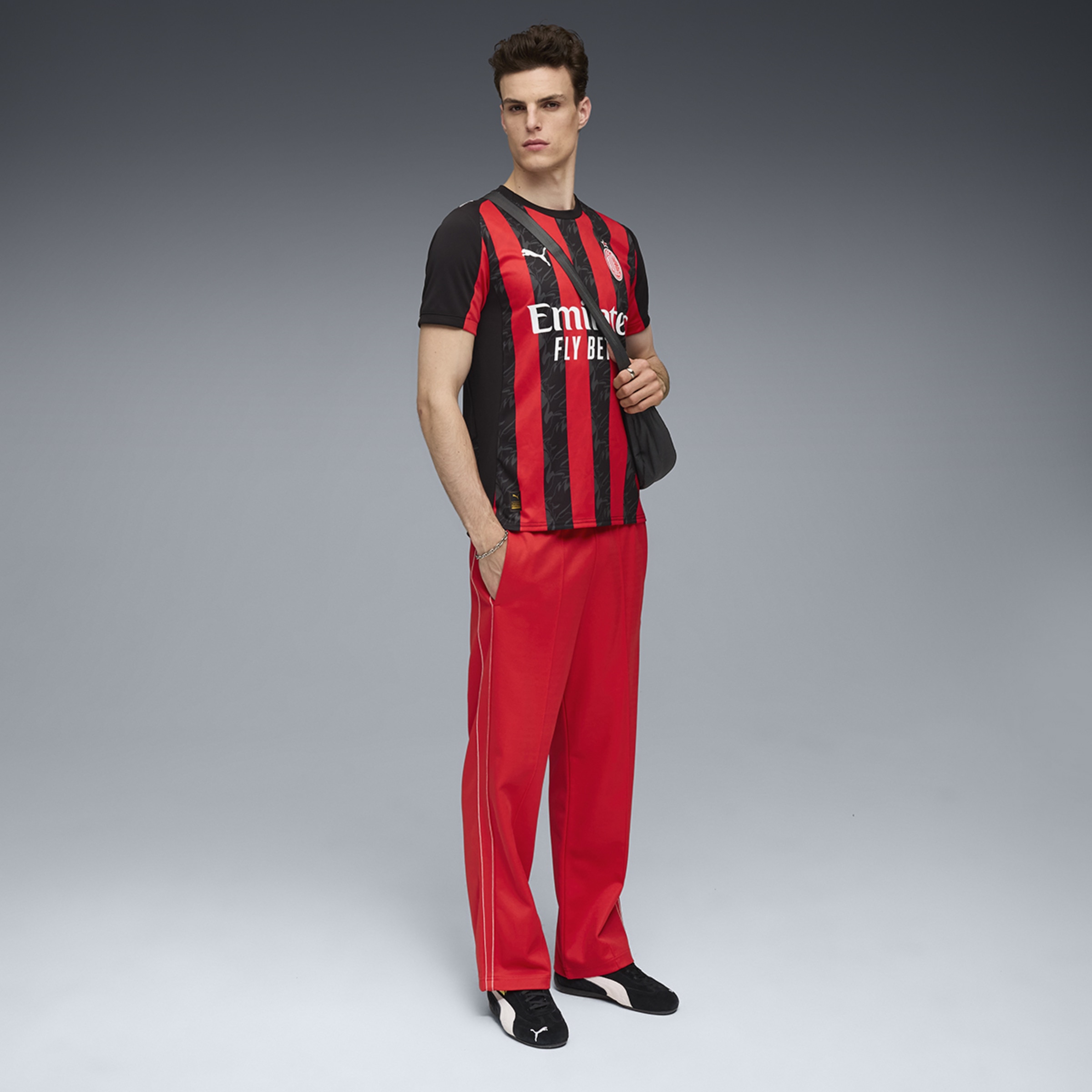T-shirt de Futebol de Homem ACM Home Jersey Réplica Vermelho-5