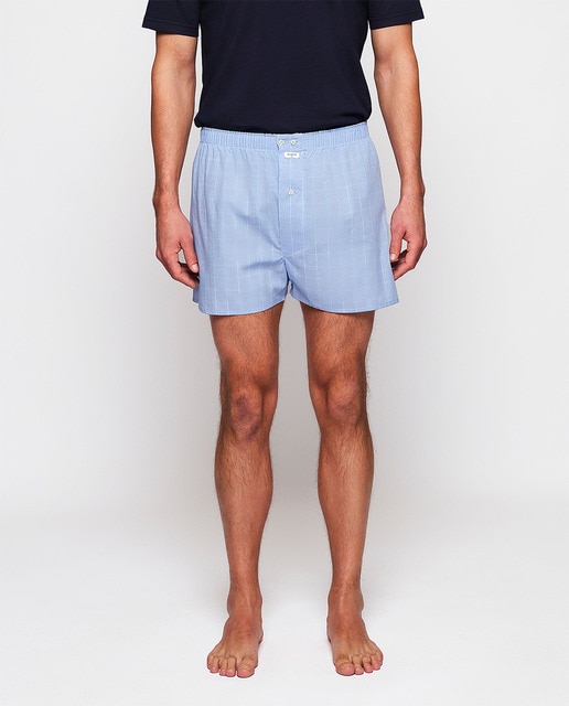 Imagen 0 de Bóxer de hombre azul de tela cuadro gales