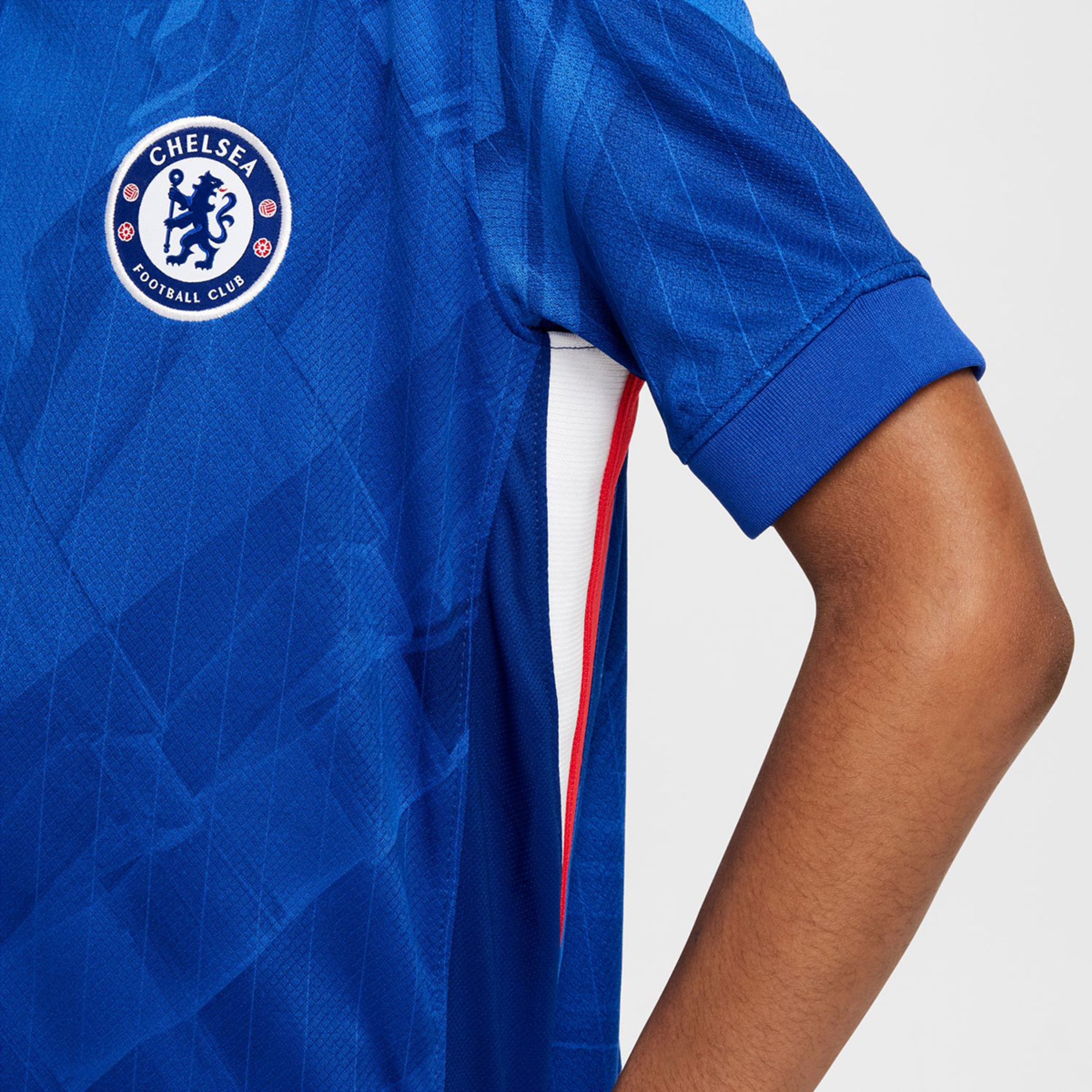 T-shirt de Criança 1.º Equipamento Chelsea FC 2025-2026 Stadium Azul-3