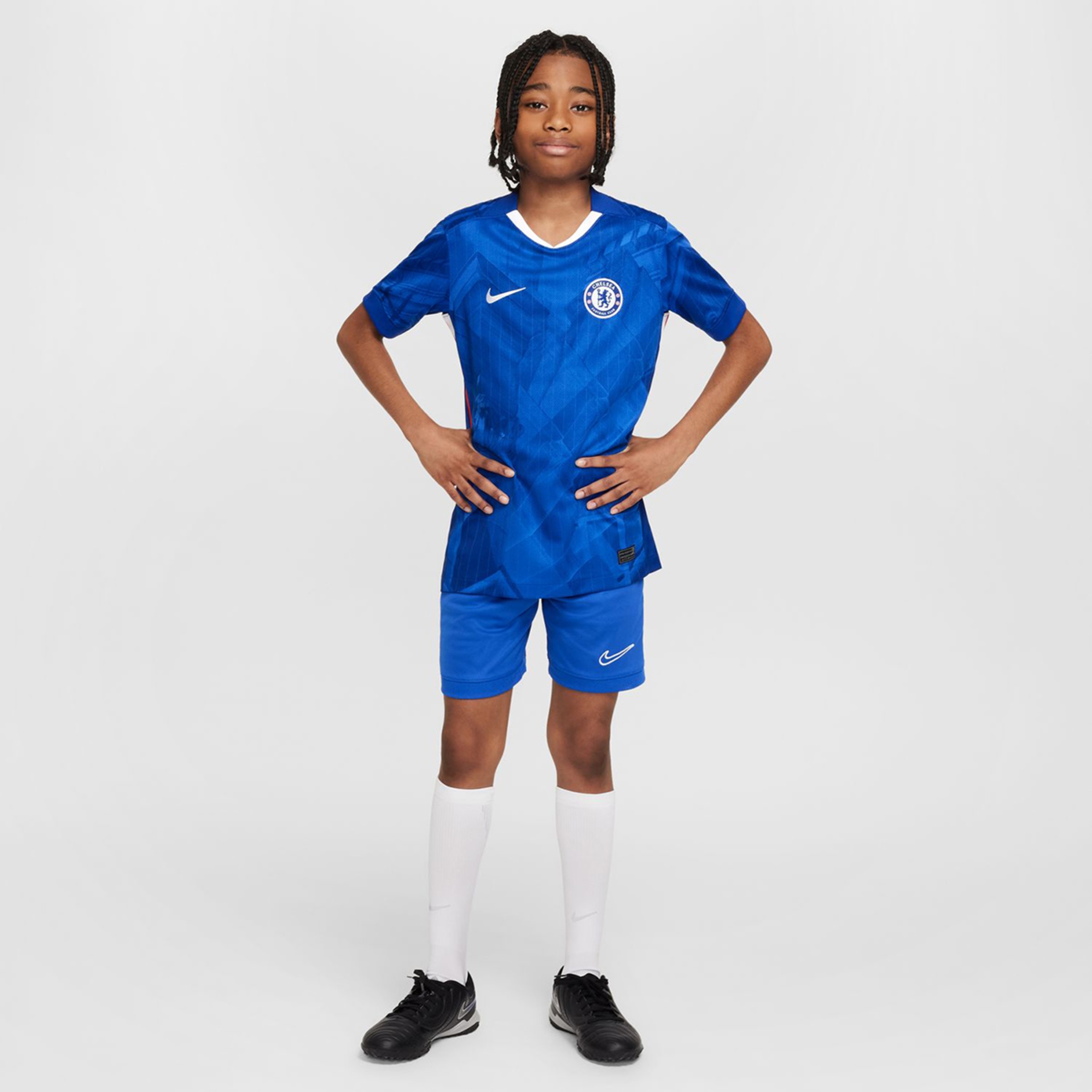 T-shirt de Criança 1.º Equipamento Chelsea FC 2025-2026 Stadium Azul-1