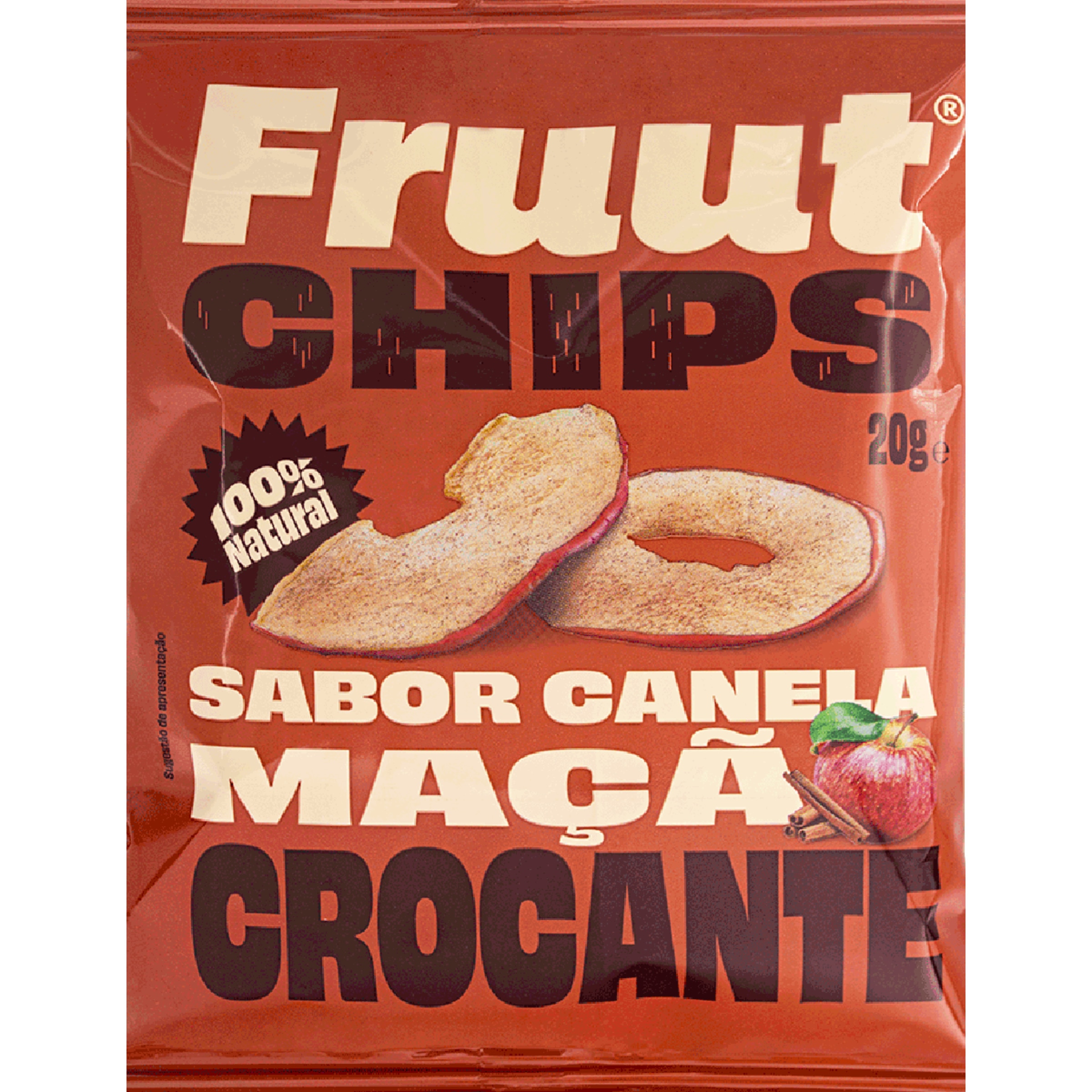 Maçã Crocante com sabor Canela embalagem 20 g