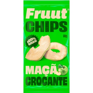 Chips de Maçâ Verde Intenso Crocante embalagem 60 g - Fruut
