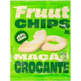 Chips Maçã Verde Intenso Crocante embalagem 20 g - Fruut